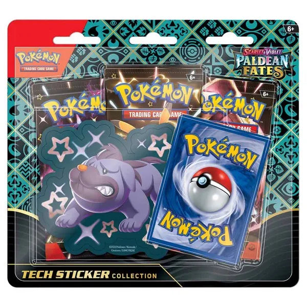 Pokémon TCG: Scarlet & Violet—Paldean Fates Tech Sticker Collection – Assorted