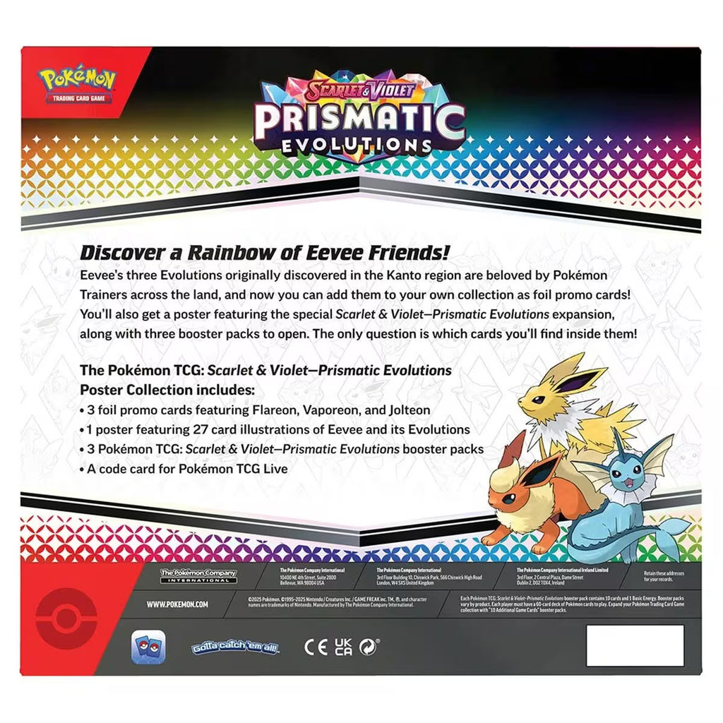 Pokemon Trading Card Game: Scarlet & Violet Prismatic Evolutions Poster Collection