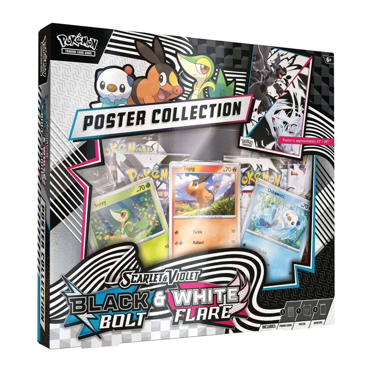 Pokemon Trading Card Game: Scarlet and Violet Black Bolt and White Flare Poster Collection