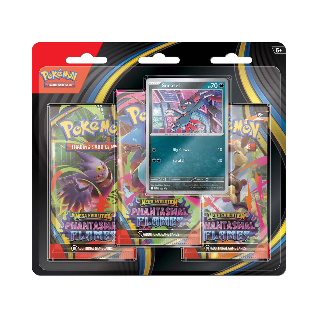 Pokemon Trading Card Game: Mega Evolution - Phantasmal Flames Three-Booster Blister