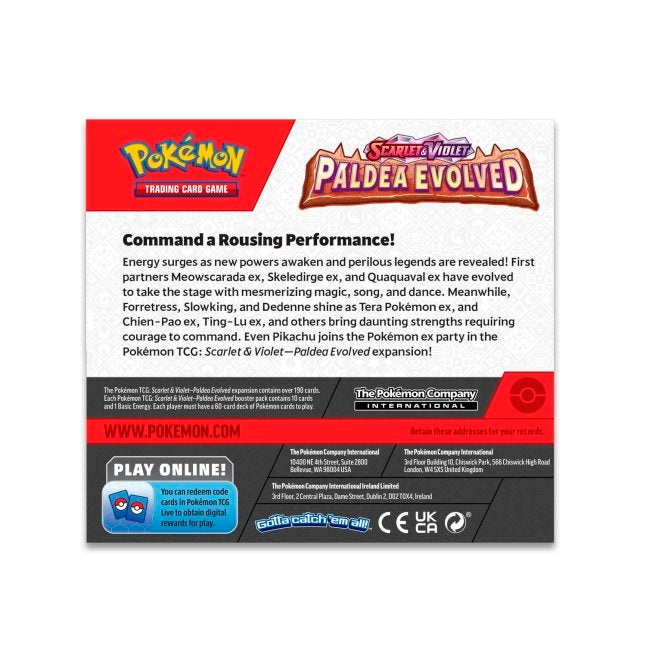Pokemon TCG - Paldea Evolved Booster Box - 36 Packs