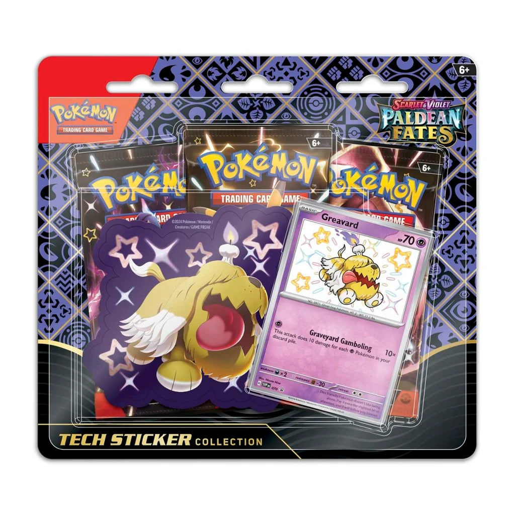 Pokémon TCG: Scarlet & Violet—Paldean Fates Tech Sticker Collection – Assorted